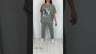 KOMPLET DENIRO SPODNIE I BLUZA khaki [upl. by Dustie]