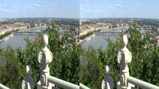 Gellért hegy Panorama view to Budapest from Gellért hill 3D [upl. by Zarah]