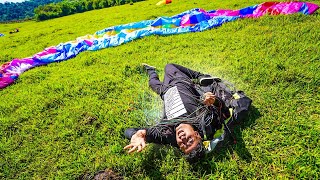 DEU MUITO RUIM NO PARAPENTE machuquei muito [upl. by Nivej558]