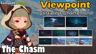 10 Viewpoint  Titik Panorama  Locations Genshin Impact The Chasm Surface amp Underground [upl. by Luas302]