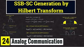 Generation of SSBSC Modulated signal by using Hilbert Transform  Lec24 [upl. by Ademla]