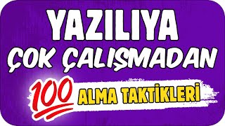 YAZILIYA ÇOK ÇALIŞMADAN 100 ALMA TAKTİKLERİ 💯 YazılıKoçu [upl. by Kissee]