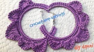 Easy Crochet Hoop Earrings [upl. by Adnohser598]