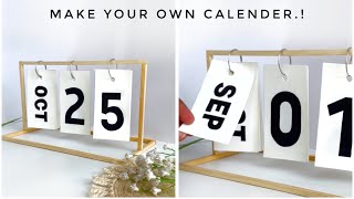 DIY Desk Calendar Tutorial for 2025  How to make a tabletop calendar with Vertical flip  Art beats [upl. by Elletsyrc]