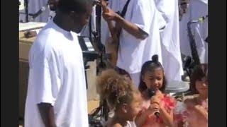 Kanye West Sunday Service With North West Singing [upl. by Ailesor254]