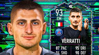 THE ITALIAN KANTÉ 😨 93 Flashback Verratti Player Review  FIFA 22 Ultimate Team [upl. by Atiluj]