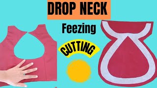 drop neck freezing cutting 📏✂️ beginners only in Telugu nikshep cutting ✂️ [upl. by Eibbob666]