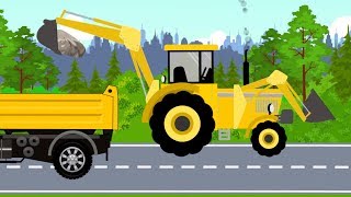 Tractor or Excavator or Bulldozer  What vehicle Construction machinery for children  cartoon [upl. by Halstead225]