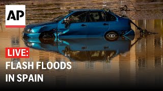 LIVE Aftermath of flash floods in Valencia Spain [upl. by Franck689]