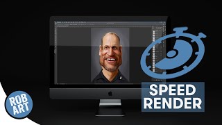 SPEED RENDER CARICATURE ART Woody Harrelson Painting Process [upl. by Ailegra]