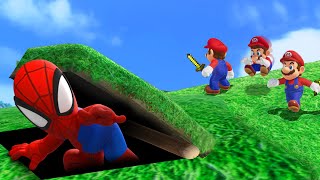 Using SUPERHEROs to Cheat in Mario Hide N Seek [upl. by Ikim]