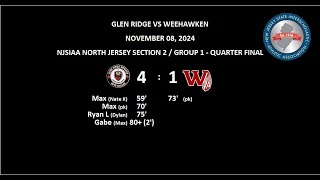 GLEN RIDGE VS WEEHAWKEN 110824 [upl. by Ahsatak]