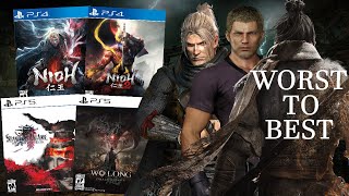 Ranking The Team Ninja Soulslikes WORST TO BEST Nioh 1amp2 Wo long Strangers Paradise [upl. by Allenod753]