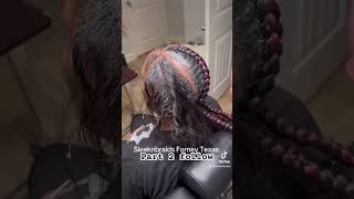 braids hairstyles haircare naturalhair knotlessbraids stitchbraids how to braid thin hair [upl. by Wystand725]