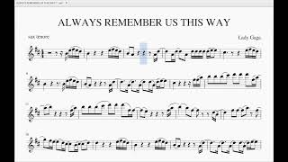 Lady Gaga ALWAYS REMEMBER US THIS WAY tenor sax [upl. by Aisile]