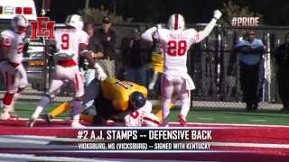 EMCC Defensive Back AJ Stamps [upl. by Olnay506]