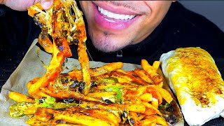 ASMR MEXICAN FOOD CARNE ASADA FRIES SPICY BURRITO RICE AND BEANS MUKBANG EATING NO TALKING BIG BITES [upl. by Octavus]