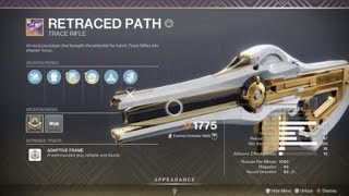 Destiny 2 Crafting Personal God Roll Retraced Path [upl. by Bax887]