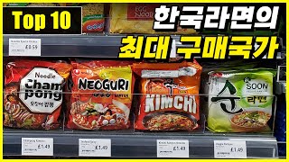 2023년 한국의 라면을 가장 많이 수입한 국가 Top 10 [upl. by Lezah]