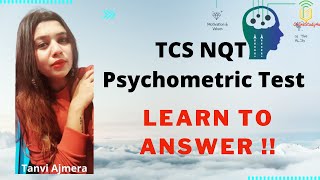 TCS NQT Psychometric Test  How to Answer Psychometric Test in TCS NQT [upl. by Zrike]