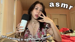 ASMR Slow Spit Painting amp Wet Mouth Sounds for Sleep Personal Attention [upl. by Benenson]