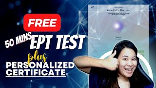 FREE 50 MINS EPT TEST  PERSONALIZE CERTIFICATE [upl. by Jannelle525]