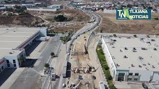 OBRA PUENTE ALAMAR Y TERAN TERAN EN TIJUANA EN PROCESO GOB BC RAMON HURTADO PILOTO GRAFICO [upl. by Yhtamit]