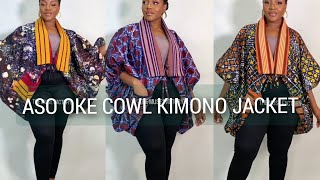 How to make a COWL KIMONO JACKET with ASO OKE COLLAR [upl. by Enrica]