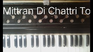 Mitran di Chatri by Babbu Mann easy way to learn on Harmonium [upl. by Anrol]