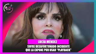 Falla ‘Playback’ en presentación de Lucía Méndez y asi reaccionó [upl. by Eibbed]