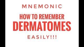 How to remember Dermatomes easily [upl. by Abbot]