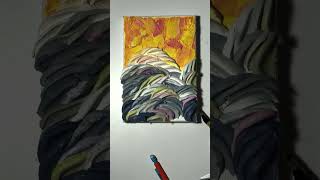 Making of a Triptych Mini cgayasart cgayas abstractart processart thickpaint mountainsscapeart [upl. by Sineray]