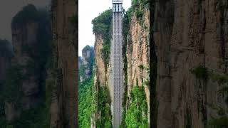 The worlds tallest outdoor elevator  Bailong Sky Elevatordiscoverchina travel [upl. by Imoen]