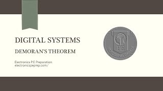 Electronics PE Prep  DeMorgans Theorem [upl. by Pascal]