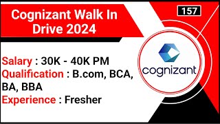 Cognizant Walk In Drive 2024  Cognizant Process Executive Job  Cognizant Jobs [upl. by Eleets]