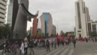 Demo marks 50 anniversary of massacre in Mexico [upl. by Iramat]