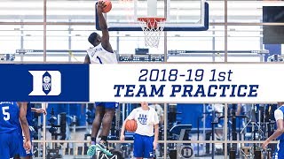 Duke Basketball 1819 First Practice 72518 [upl. by Drape647]