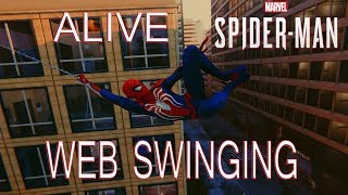 SpiderMan PS4  Warbly Jets  Alive  Web Swings [upl. by Nehgem]