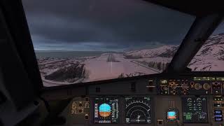 Landing in Nuuk Greenland  A321N Inibuilds  MFS24 [upl. by Charity628]