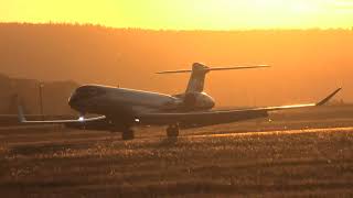 Gulfstream G700 N702GD first ever landing at Zurich Airport by Sunset [upl. by Litch]