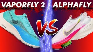 NIKE VAPORFLY 2 VS ALPHAFLY UltraSersh [upl. by Nylodnew]