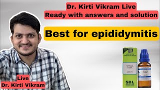 Homeopathic Medicine  Epididymitis  Drkirti Vikram LIVE CLINIC  Q amp Ans 1612 3042022 [upl. by Aubine]