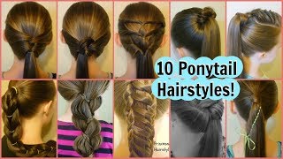 10 Easy Ponytail Ideas 2 Weeks Of Ponytail Hairstyles For School [upl. by Freeman]