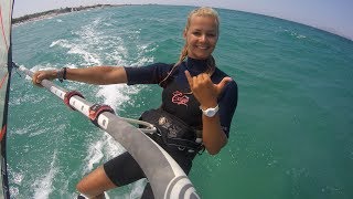 A day in the life of a windsurf instructor Greece [upl. by Elcarim]