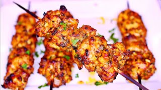 Baked Chicken Thighs Skewers Recipe  Easy Chicken skewers [upl. by Charlotta]