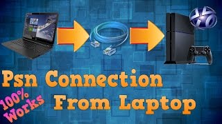 EASY How to connect to Psn with a Laptop by LAN on Ps4 Network Bridge Mic [upl. by Ruthanne]