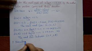 Advanced calculus amp Numerical methods Regula Falsi method question paper solved examplePART1 [upl. by Sydney]