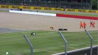 Valentino Rossi  Silverstone 2012 crash [upl. by Aelaza]