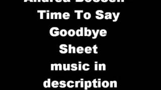 Andrea Bocceli  Time To Say Goodbye piano sheet music [upl. by Yrollam]