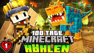 Ich überlebe 100 Tage Minecraft in einer Dinosaurier Höhle Teil 1 [upl. by Camden189]